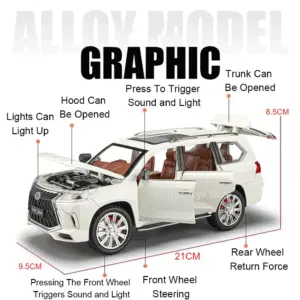 White Lexus ES300H Diecast Model with Features 12 S435aa68c6820429e805d7b7ba75cddf2v