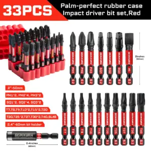 Impact Screwdriver Bits Set 33-Piece High-Hardness S2 Steel 16 S4380bfc1585c46f68c9f4d1eecf36cefR