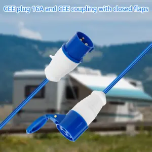 Bright Blue 10m Outdoor Camping Extension Cord 10 S441a8f09c5fa4d6b9f8ae635f63f48b1l