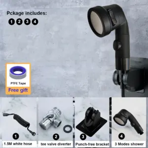 Modern Black Silver Bathroom Shower Set 18 S4495dffed34a4ea3b361a773edd9d132O