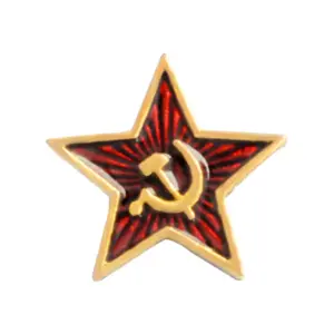 Communist Brooch with Hammer and Sickle Design