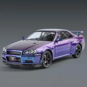 1:24 GTR R34 Skyline Diecast Model with Lights 18 S44d51b38fc4a4abfbb6b7fac18aa8a4f6