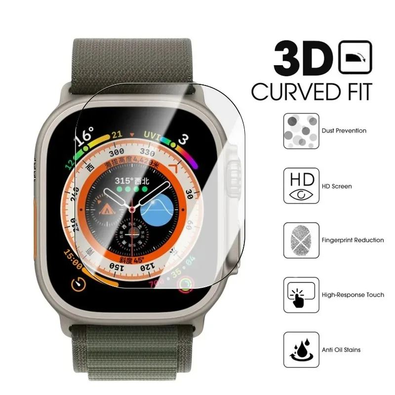 Premium Tempered Glass Screen Protector for Apple Watch Ultra 6 Premium Tempered Glass Screen Protector for Apple Watch Ultra - Image 6