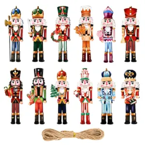 Festive Wooden Nutcracker Soldier Ornaments Set 13 S44f3c507e44846c4a5255ac952e917b0D