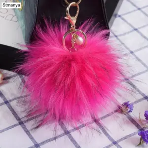 Fashionable Faux Fur Pom-Pom Keychain in Vibrant Colors 12 S4518cd0bf34c4d5895a0ec1c1c95f490d