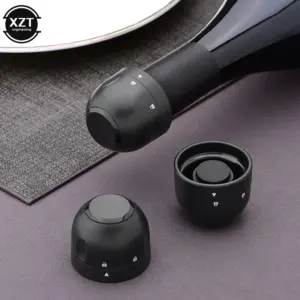 Black Vacuum Wine Stopper with Seal System