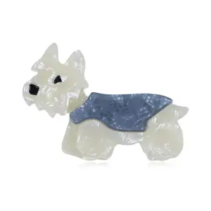 Scottish Terrier Retro Texture Dog Brooch