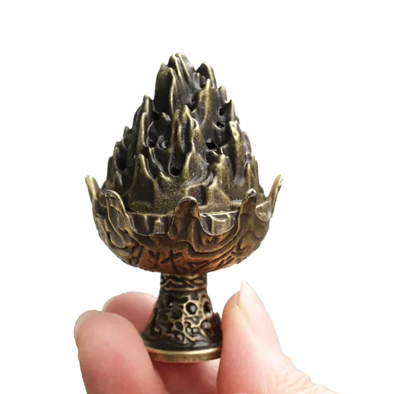 Vintage Alloy Incense Burner 6x4cm 3 Vintage Alloy Incense Burner 6x4cm - Image 3