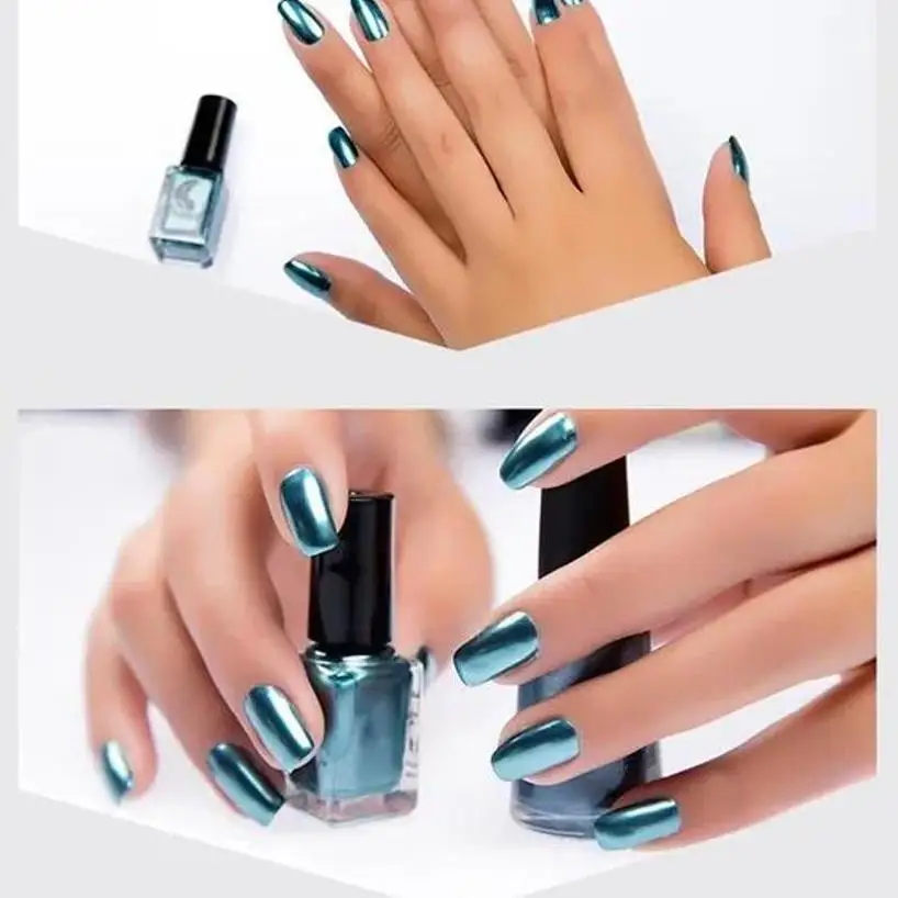 Mirror Silver Nail Polish - 6ml, Stainless Steel Finish 5 Mirror Silver Nail Polish - 6ml, Stainless Steel Finish - Image 5