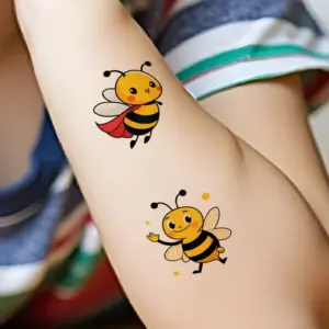 Vibrant Cartoon Bee Waterproof Temporary Tattoos 9 S45a69d4128144d7ca1818d581ef0d9fbV