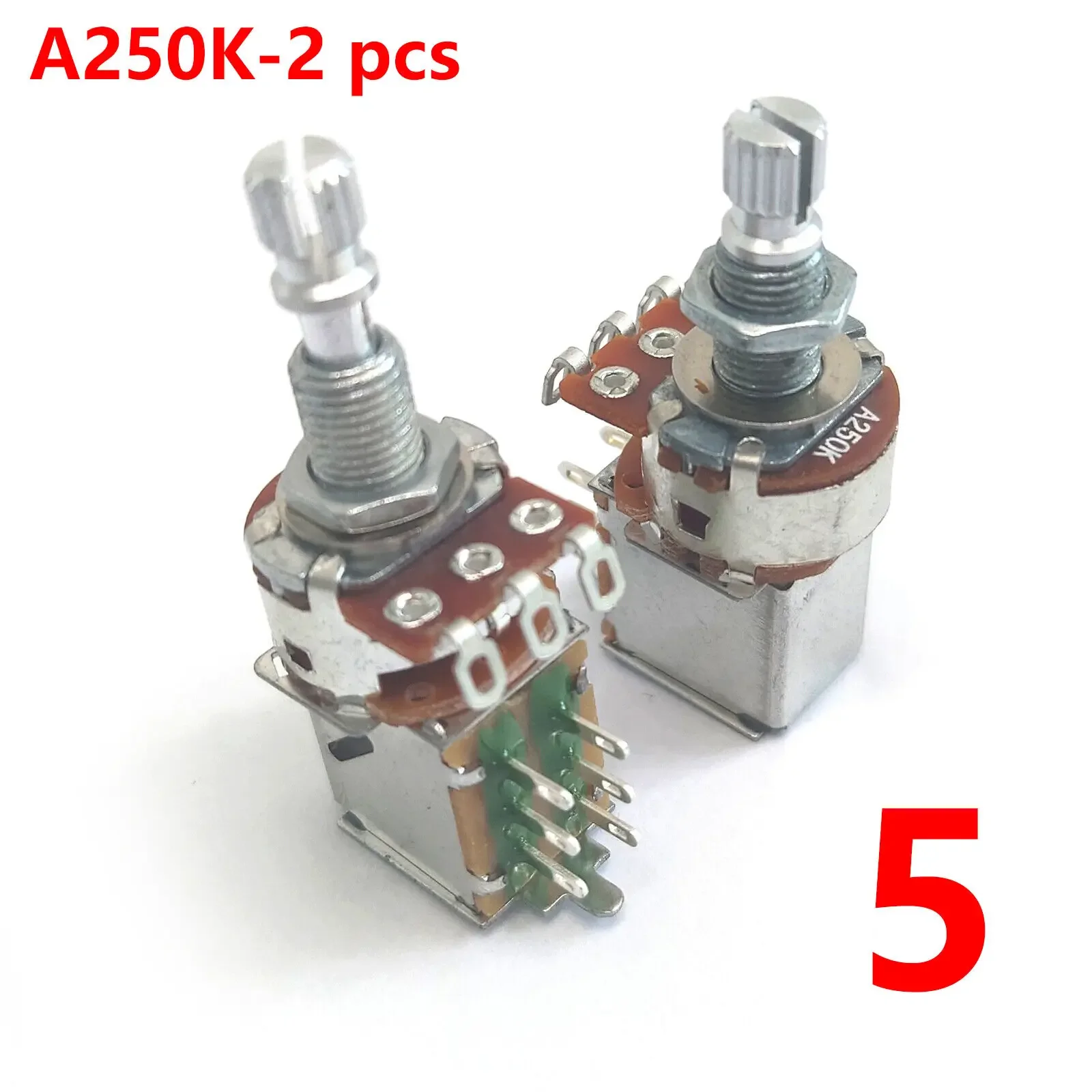 Push-Pull Guitar Potentiometer Set 25K-500K 8 Push-Pull Guitar Potentiometer Set 25K-500K - Image 8