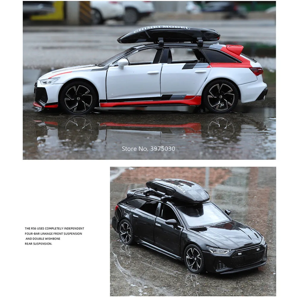 White RS6 1:32 Scale Diecast Model Car 6 White RS6 1:32 Scale Diecast Model Car - Image 6