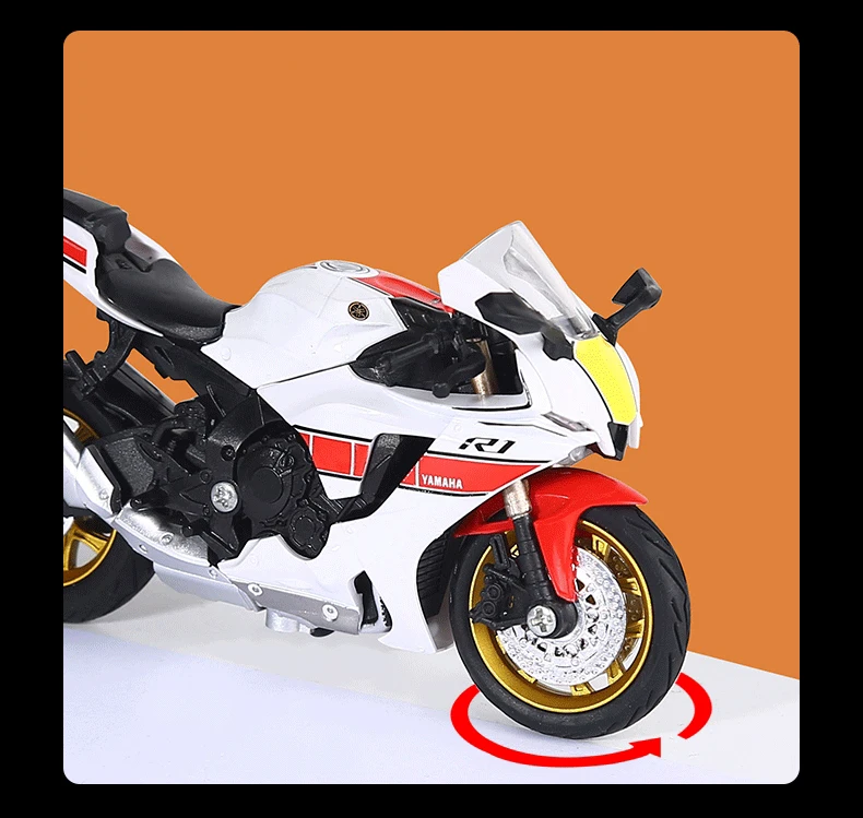 1/18 Yamaha YZF-R1 Motorcycle Model Display 3 1/18 Yamaha YZF-R1 Motorcycle Model Display - Image 3