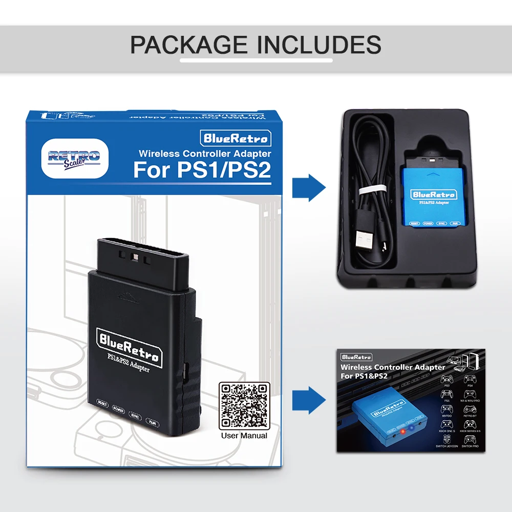 RedBlue Retro Controller Adapter for PS1/PS2 6 RedBlue Retro Controller Adapter for PS1/PS2 - Image 6