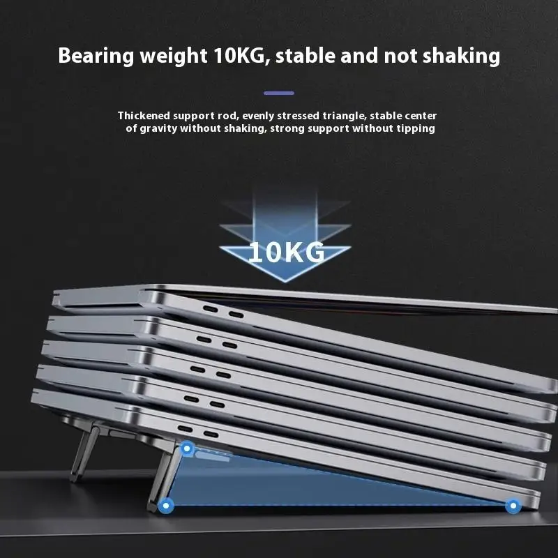 Adjustable Laptop Cooling Stands Set in Black and Silver 3 Adjustable Laptop Cooling Stands Set in Black and Silver - Image 3