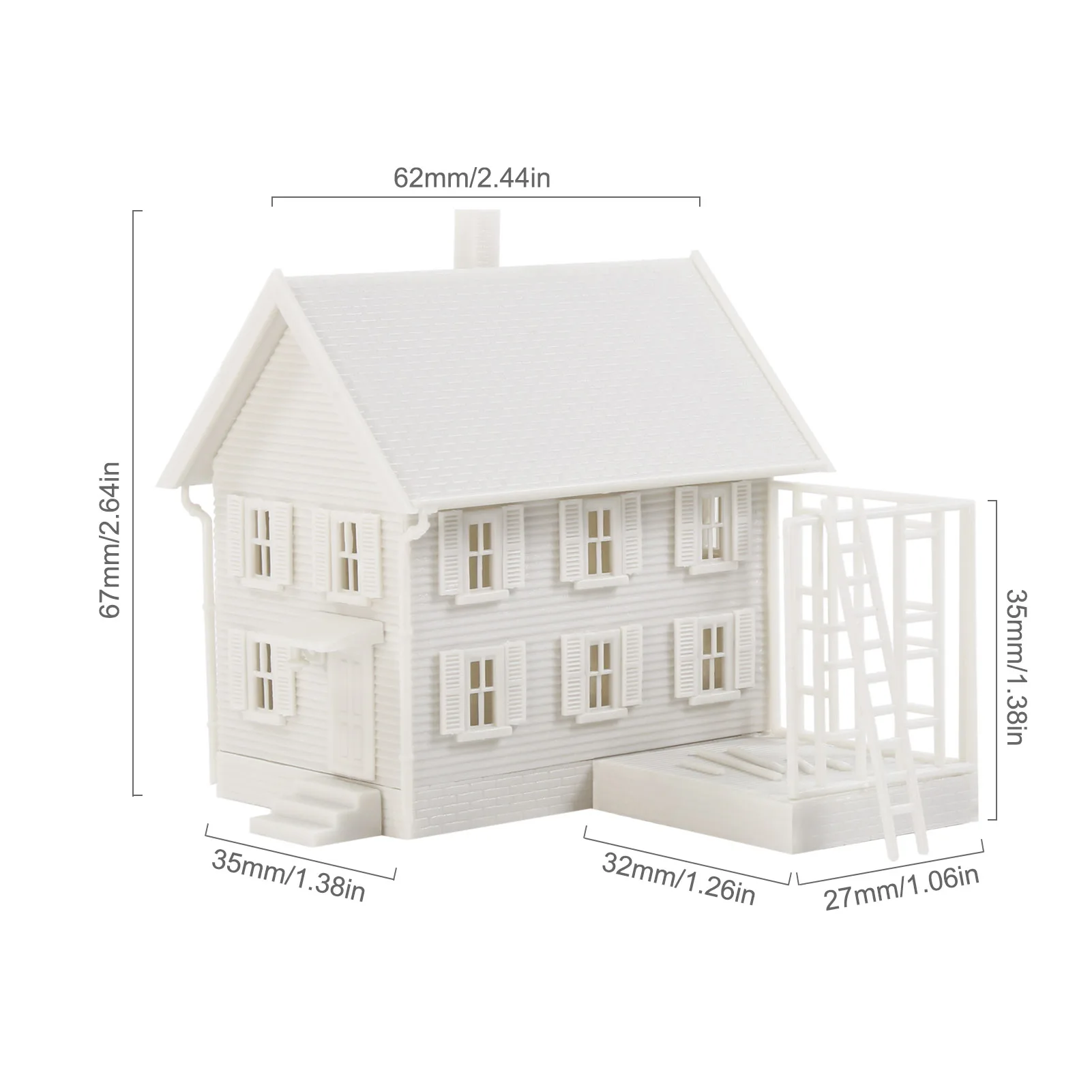 Evemodel 1:160 Scale House Kit Model JZN5881JJ-1 2 Evemodel 1:160 Scale House Kit Model JZN5881JJ-1 - Image 2