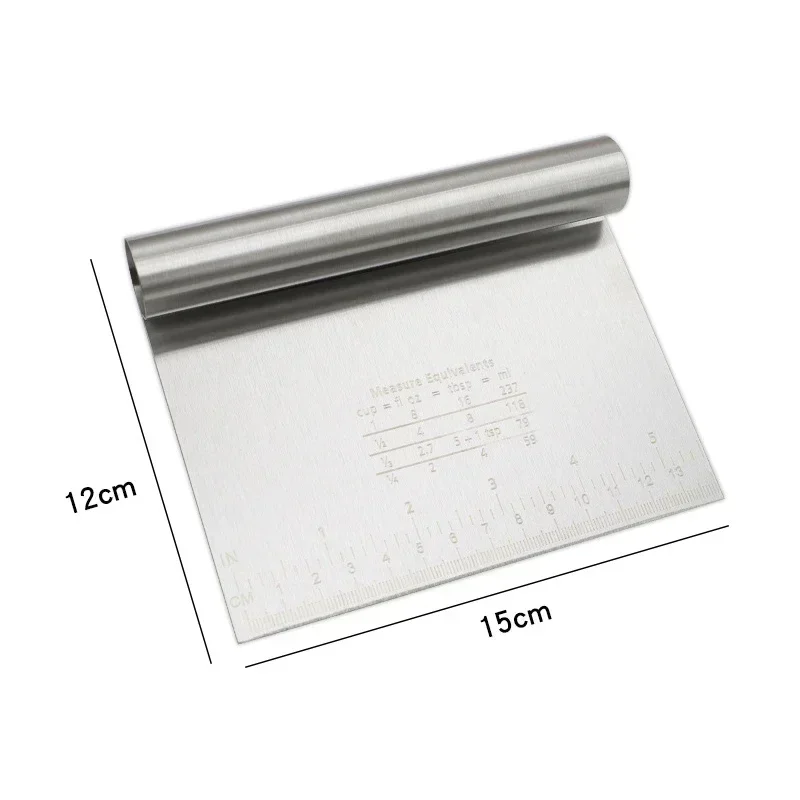 Stainless Steel Pastry Scraper and Pizza Cutter Set 5 Stainless Steel Pastry Scraper and Pizza Cutter Set - Image 5