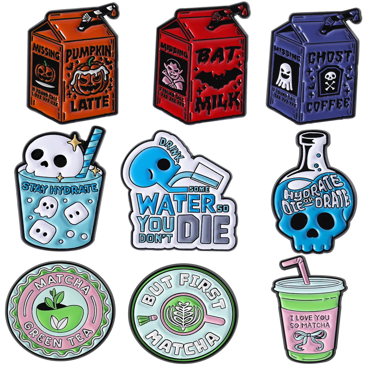 Skull Series Brooch with Hydration Message 3 Skull Series Brooch with Hydration Message - Image 3