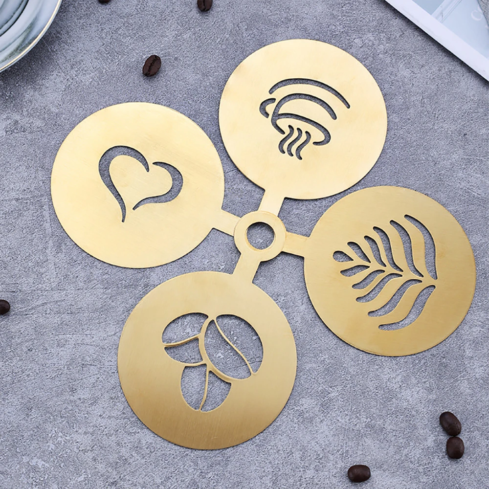 Stainless Steel Coffee Art Stencil Set 3 Stainless Steel Coffee Art Stencil Set - Image 3