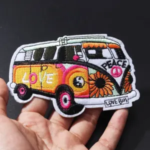 Peace Sightseeing Bus Iron-On Patch