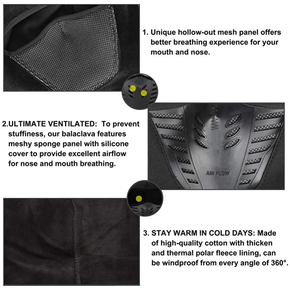 Men's Thermal Fleece Winter Balaclava Mask 6 Men's Thermal Fleece Winter Balaclava Mask - Image 6