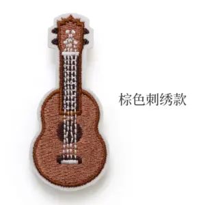 Vibrant embroidered guitar patch AS-007 14 S473813a12c7f4fd6b2db8274071f3909D