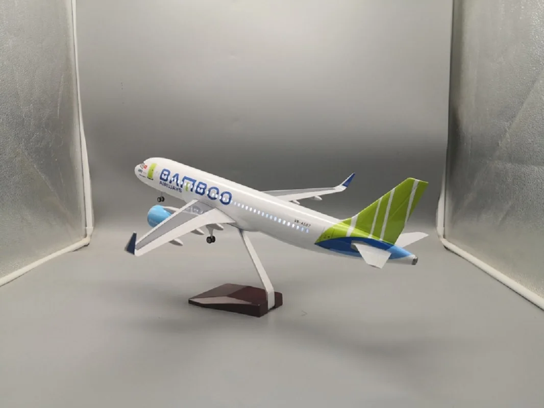 Airbus A320 Bamboo Airlines Resin Model with Voice Control 4 Airbus A320 Bamboo Airlines Resin Model with Voice Control - Image 4