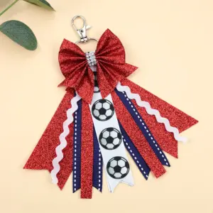 Cheerleading Glitter Bow Keychain with Ribbons 19 S4794e9611f2744bc9fff5edddd193fdfF