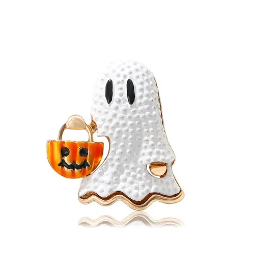 Halloween Ghost and Pumpkin Brooch XZ7413 5 Halloween Ghost and Pumpkin Brooch XZ7413 - Image 5