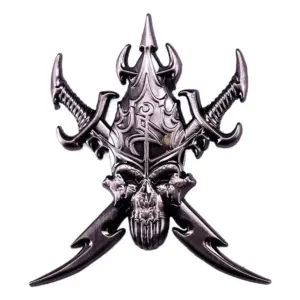 Dark Eldar Warrior Badge Metallic Silver 4 cm