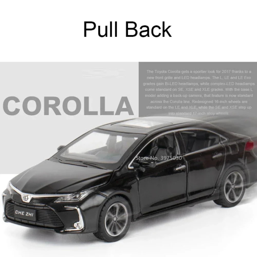 Toyota Corolla 1:32 Diecast Model with Lights 4 Toyota Corolla 1:32 Diecast Model with Lights - Image 4