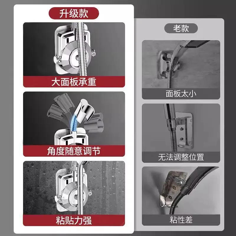 Adjustable Metal Shower Head Holder in Black 5 Adjustable Metal Shower Head Holder in Black - Image 5