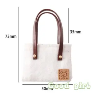 Miniature Dollhouse Canvas Shoulder Bag for Dolls 11 S481fe60b8df342e796194d9cd22d6d8dV