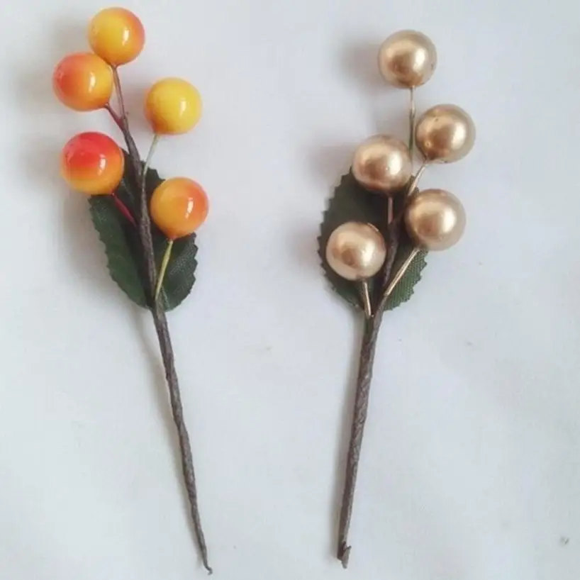 Festive Artificial Berry Decor Set (12mm, 6pcs) 2 Festive Artificial Berry Decor Set (12mm, 6pcs) - Image 2