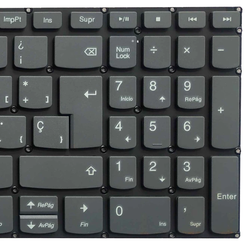 Black Spanish Keyboard for Lenovo IdeaPad 330S Series 3 Black Spanish Keyboard for Lenovo IdeaPad 330S Series - Image 3