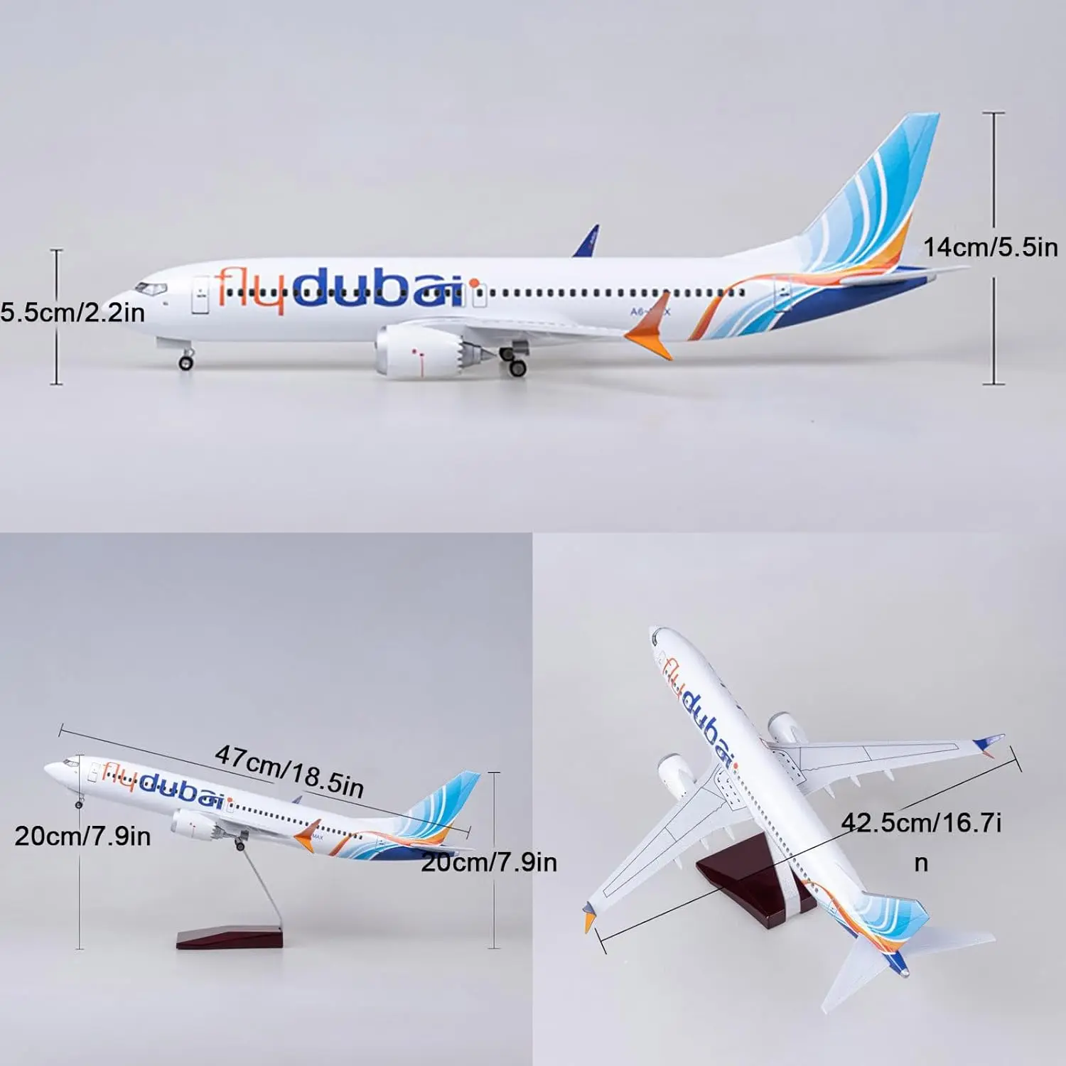 Dubai B737 Resin Model Airplane Collection Display 2 Dubai B737 Resin Model Airplane Collection Display - Image 2