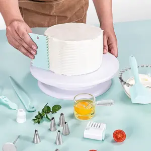 Bright Blue 3-Piece Cake Decorating Set 8 S48b71be3bb5b40ae8c688f10c7f6f236g