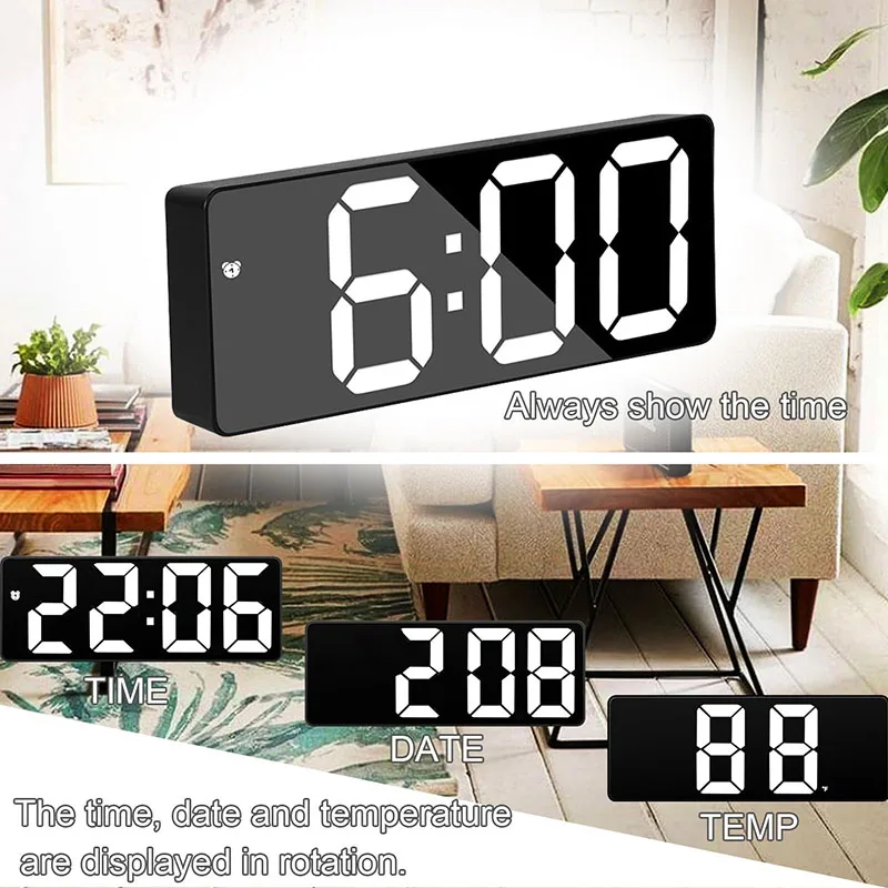 Sleek 6-Inch LED Digital Alarm Clock 3 Sleek 6-Inch LED Digital Alarm Clock - Image 3