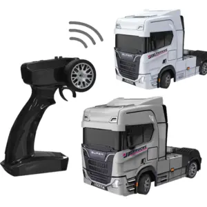 Mini RC Semi-Trailer Truck 1/43 Scale with Lights