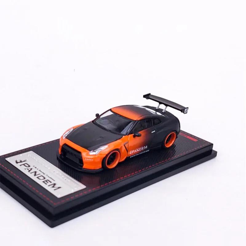Black and Orange Nissan Skyline R35 Diecast Model 2 Black and Orange Nissan Skyline R35 Diecast Model - Image 2