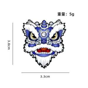 Lion Rising Brooch with Five Tiger General Design 18 S491bcad9b982444ba1fbc79fbadc0886M