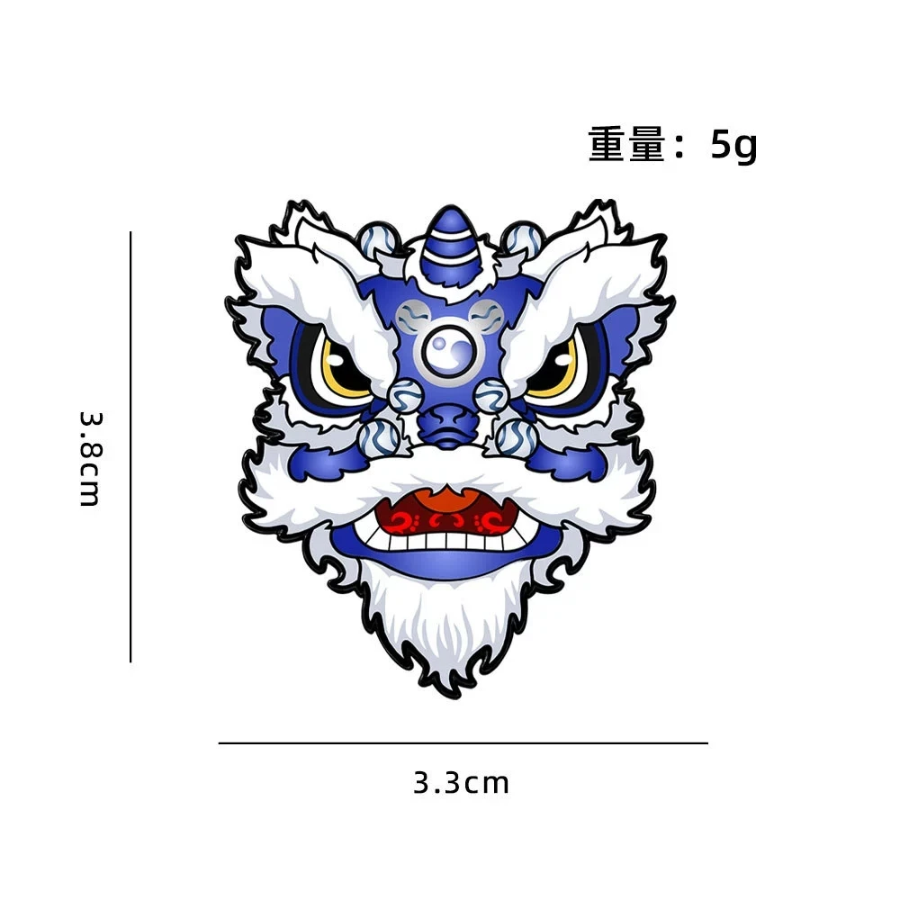 Lion Rising Brooch with Five Tiger General Design 9 Lion Rising Brooch with Five Tiger General Design - Image 9