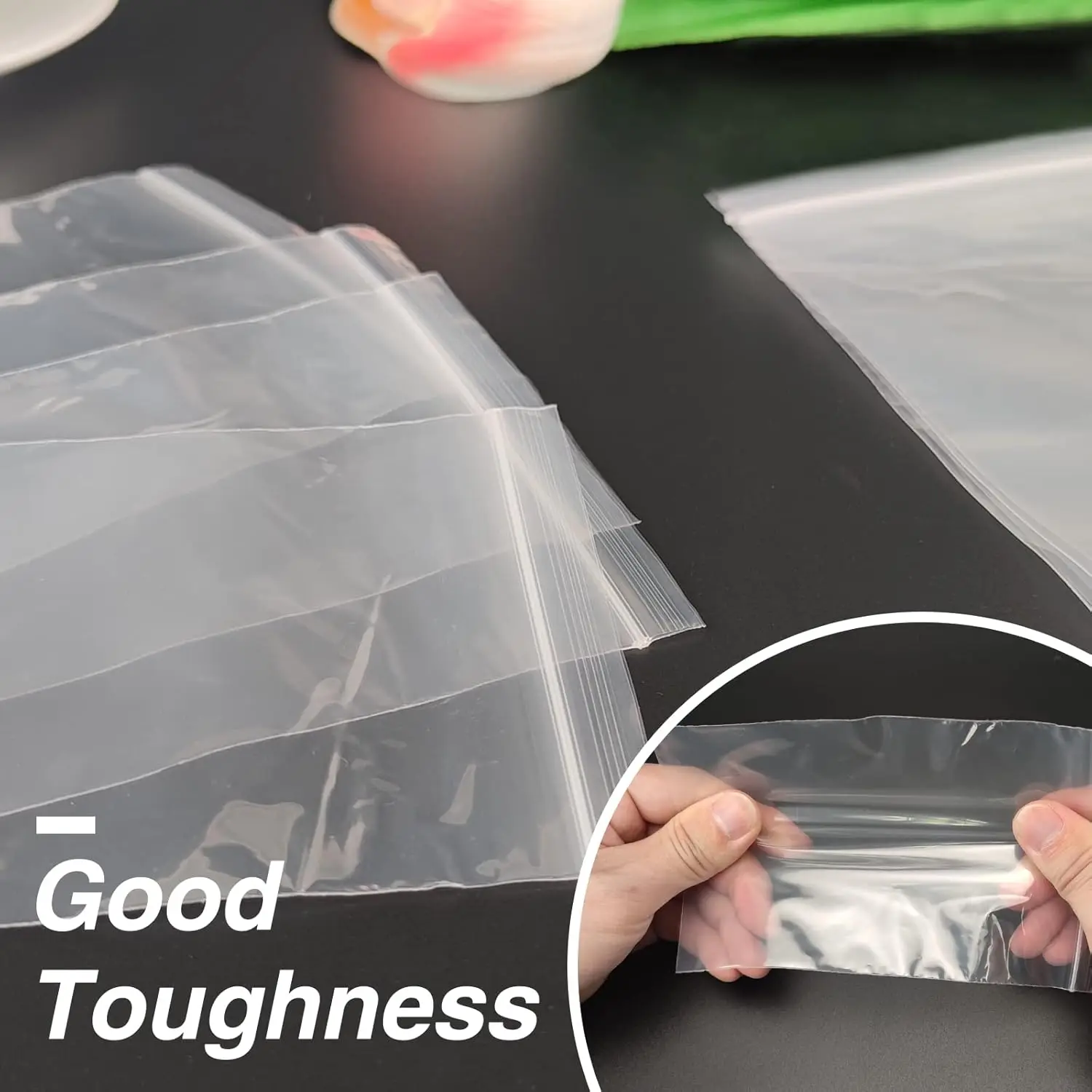 Transparent Resealable Plastic Storage Bags Set 4 Transparent Resealable Plastic Storage Bags Set - Image 4