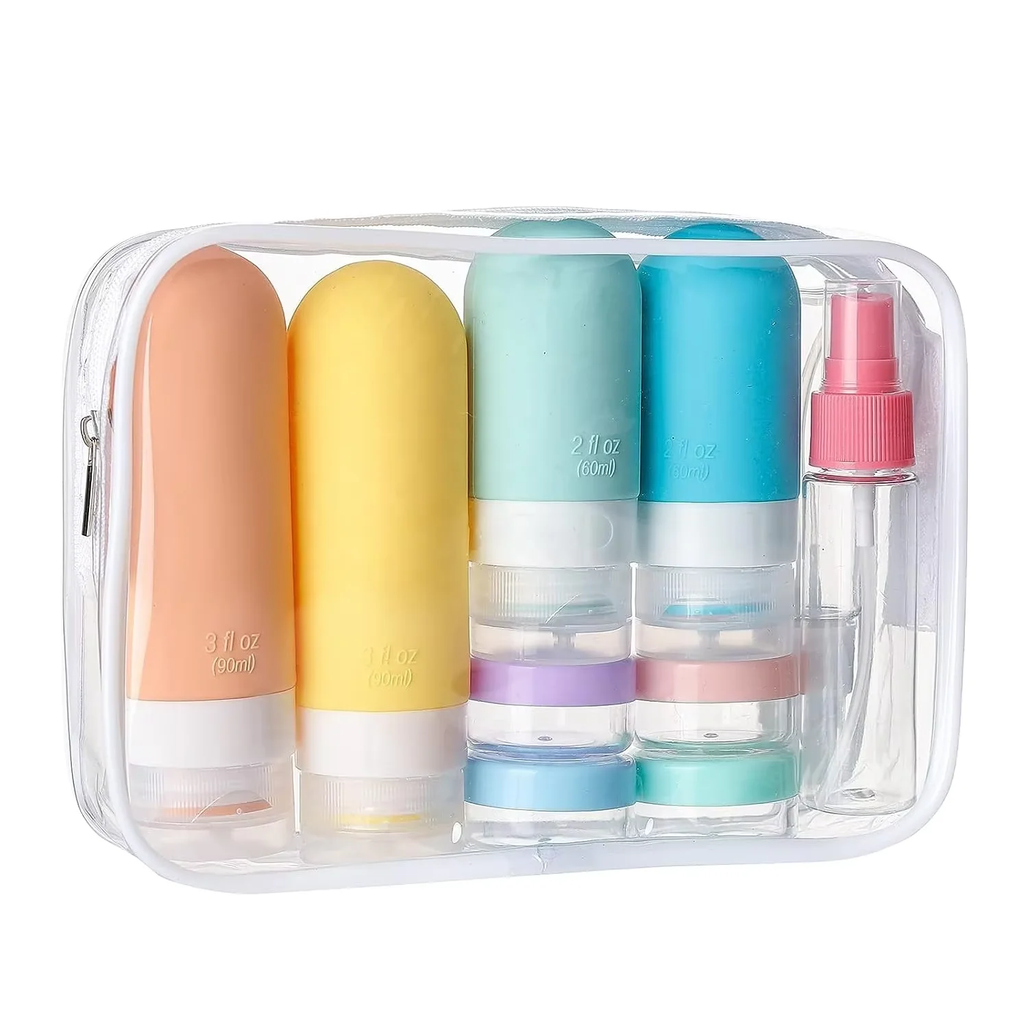 16-Pack Silicone Travel Bottle Set with Case 6 16-Pack Silicone Travel Bottle Set with Case - Image 6