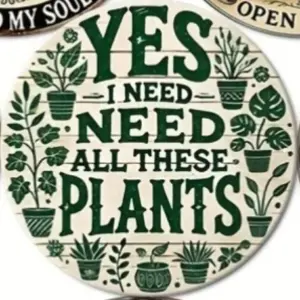 Vintage Floral Garden Plaque 8-inch Aluminum Decor 16 S49f359f8cdf04670a85c4b2a086d2b1ca