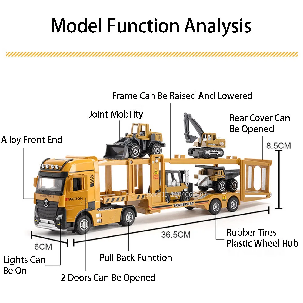 1:32 Scale Freight Transport Toy Model 3 1:32 Scale Freight Transport Toy Model - Image 3
