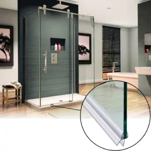 Transparent PVC Shower Seal Strip for Glass Doors 15 S4a6f961319fe4b5f81e8ddb1345d0d0ce