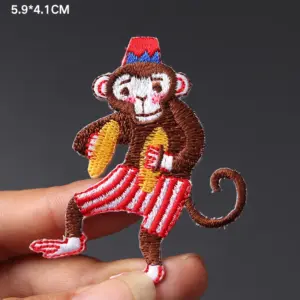 Circus Performance Monkey Embroidered Patch 9 S4a7027c5f459420f98319074f7b4aaeb1