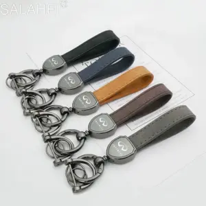 Infiniti 3D Metallic Leather Keychain in Multiple Colors