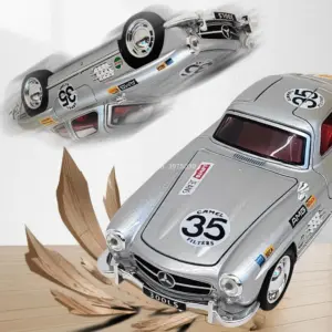 Vintage Silver Mercedes-Benz 300SL Diecast Model 12 S4abcdda2ca134bc39f140cba8c63c164T